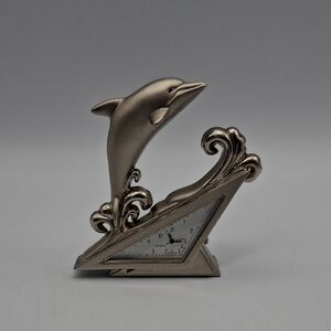 Silver Dolphin Clock